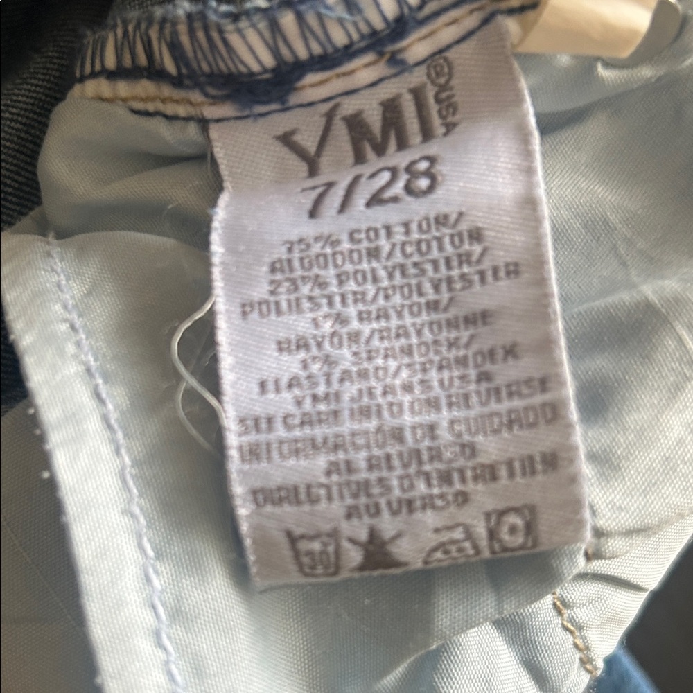 YMI Blue Flare Jeans with Distressed Details - Picture 6 of 6